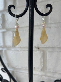 Yellow Lilly Earrings