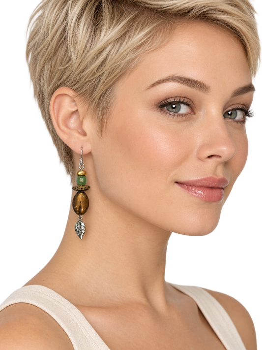 Bronze Drop Earrings