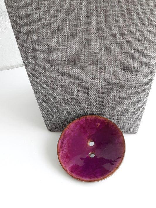 Glam Button Brooch (Purple)