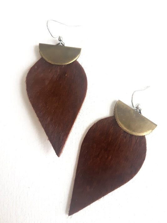 Rustic Leaf Earrings